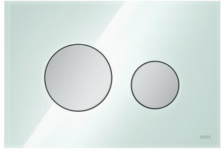 Betätigungsplatte in mintgrün und Tasten in chrom matt