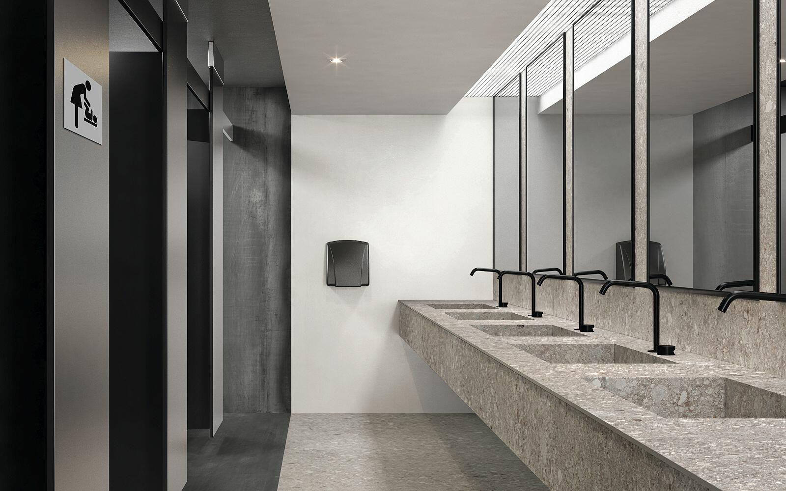 Kunden WC mit Marazzi Grande Stone Look Befliesung