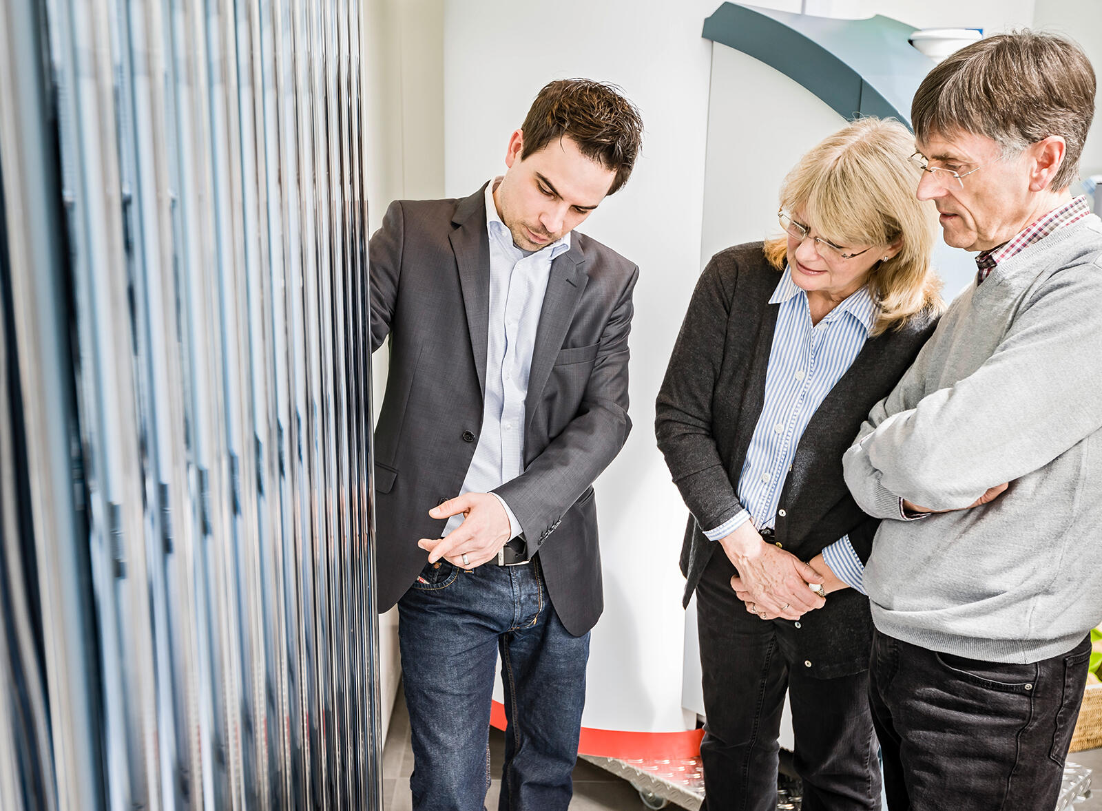 Kundenberatung am PV-Modul