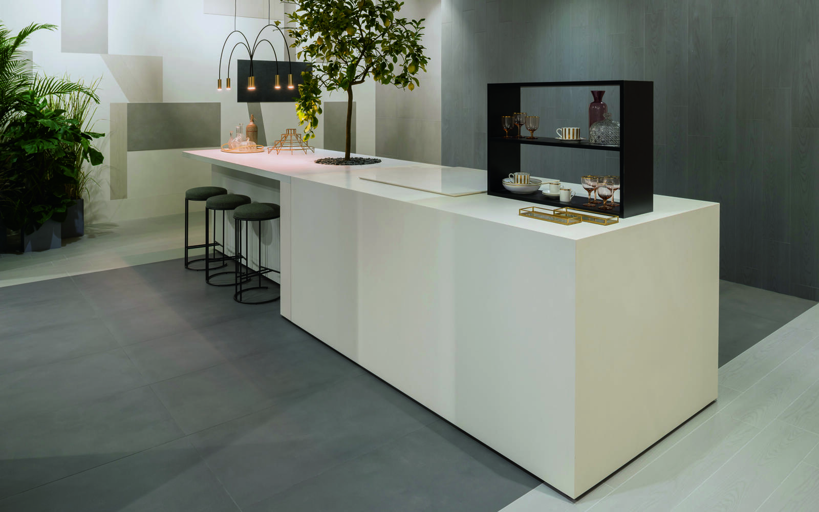 Empfang mit XXL Bodenfliesen von Marazzi